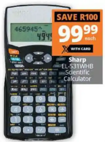 Checkers Sharp EL-531WHB Scientific Calculator offer