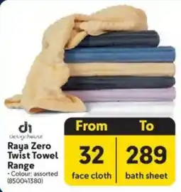 Makro Design House Raya Zero Twist Towel Range offer