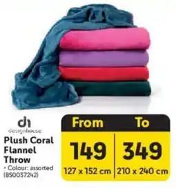 Makro Design House Plush Coral Flannel Throw offer