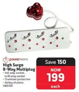 Makro Powerworx High Surge 8-Way Multiplug offer