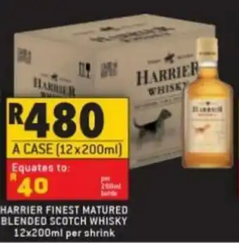 Shoprite Liquor Harrier Finest Matured Blended Scotch Whisky 12x200ml offer