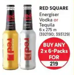 Makro Red Square Energiser Vodka or Tequila offer