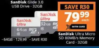 Checkers SanDisk Ultra Micro SD 80MB/s Memory Card 32GB offer