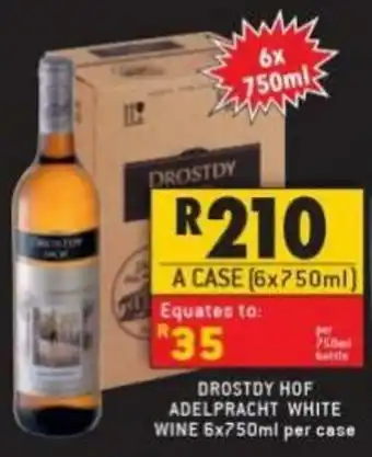 Shoprite Liquor Drotsdy Hof Adelpracht White Wine 6x750ml offer