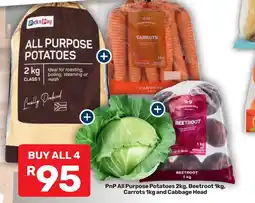 Pick n Pay Hypermarket PnP All Purpose Potatoes, Beetroot, Carrots and Cabbage Head offer