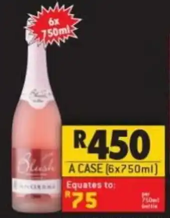 Shoprite Liquor Bon Courage Blush Pink Sparkling Wine 6x750ml offer