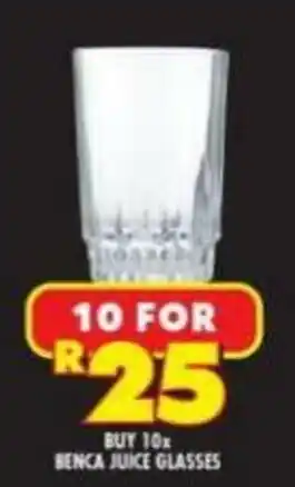 Shoprite Liquor Benca Juice Glasses x10 offer