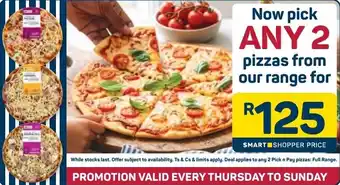 Pick n Pay Hypermarket Pizzas offer