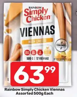 Pick n Pay Hypermarket Rainbow Simply Chicken Viennas Assorted offer