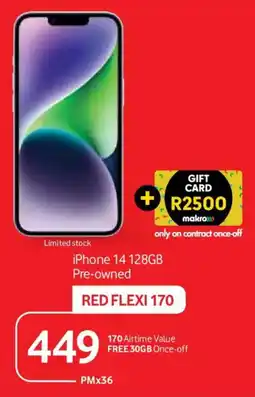 Makro iPhone 14 128GB Pre-owned offer
