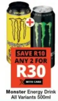 Checkers Monster Energy Drink All Variants offer