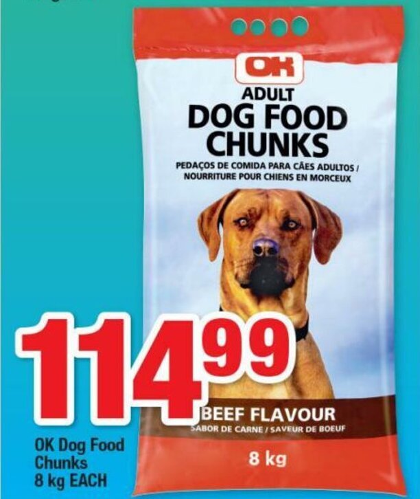 Ok Adult Dog Food Chunks 8kg offer at OK Foods
