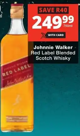 Checkers Liquor Shop Johnnie Walker Red Label Blended Scotch Whisky offer