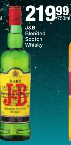 Checkers Liquor Shop J&B Blended Scotch Whisky offer