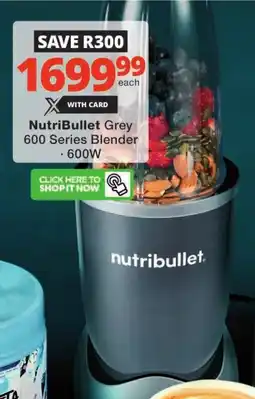 Checkers NutriBullet Grey 600 Series Blender offer