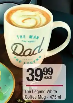Checkers The Legend White Coffee Mug offer