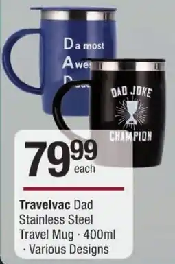 Checkers Travelvac Dad Stainless Steel Travel Mug offer