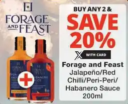 Checkers Forage and Feast Jalapeño/ Red Chilli/ Peri-Peri/ Habanero Sauce offer