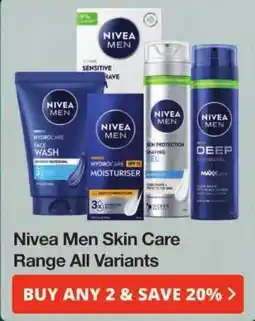 Checkers Nivea Men Skin Care Range All Variants offer