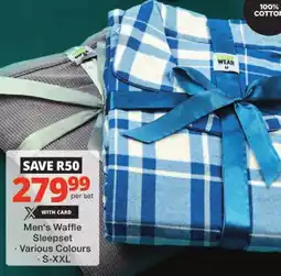 Checkers Men's Waffle Sleepset offer