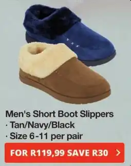 Checkers Men's Short Boot Slippers offer