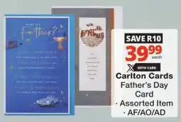 Checkers Carlton Cards Father's Day Card offer