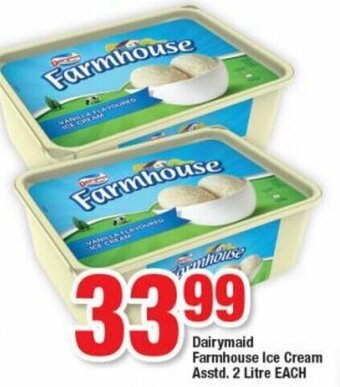 OK Foods Dairymaid Farmhouse Ice Cream 2L offer