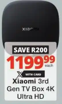 Checkers Xiaomi 3rd Gen TV Box 4K Ultra HD offer