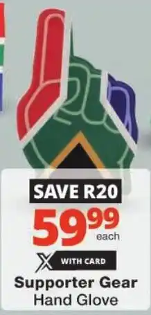 Checkers Supporter Gear Hand Glove offer