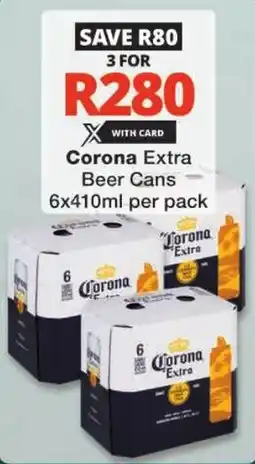 Checkers Corona Extra Beer Cans offer