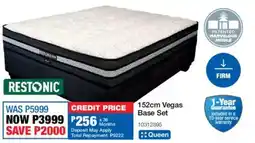 OK Furniture Restonic 152cm Vegas Base Set offer