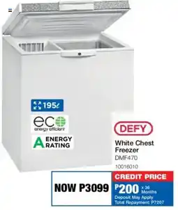 OK Furniture Defy White Chest Freezer offer