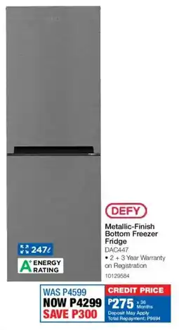 OK Furniture Defy Metallic-Finish Bottom Freezer Fridge offer
