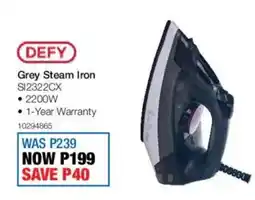 OK Furniture Defy Grey Steam Iron offer