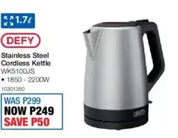 OK Furniture Defy Stainless Steel Cordless Kettle offer