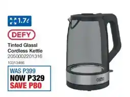 OK Furniture Defy Tinted Glass Cordless Kettle offer