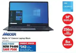 OK Furniture Mecer Mylife 14" Celeron Laptop Black offer
