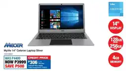 OK Furniture Mecer Mylife 14" Celeron Laptop Silver offer