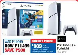 OK Furniture PS5 Disc E + Fortnight offer