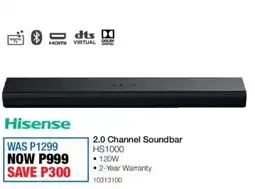 OK Furniture Hisense 2.0 Channel Soundbar offer
