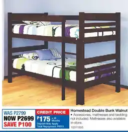 OK Furniture Homestead Double Bunk Walnut offer