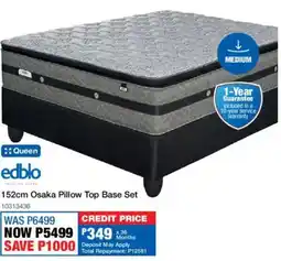OK Furniture Edblo 152cm Osaka Pillow Top Base Set offer