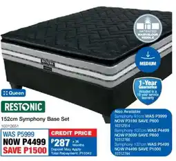 OK Furniture Restonic 152cm Symphony Base Set offer