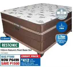 OK Furniture Restonic 152cm Nature's Rest Base Set offer