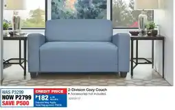 OK Furniture 2-Division Cozy Couch offer