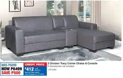 OK Furniture 2-Division Tracy Corner Chaise & Console offer