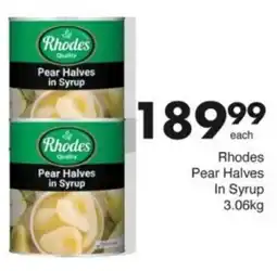 Save Hyper Rhodes Pear Halves In Syrup offer