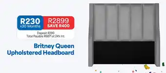 Britney Queen Upholstered Headboard
