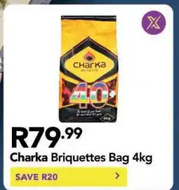 Shoprite Charka Briquettes Bag 4kg offer