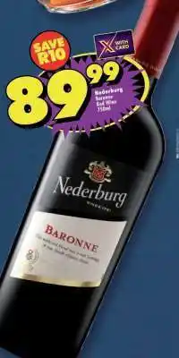 Shoprite Nederburg Baronne Red Wine 750ml offer